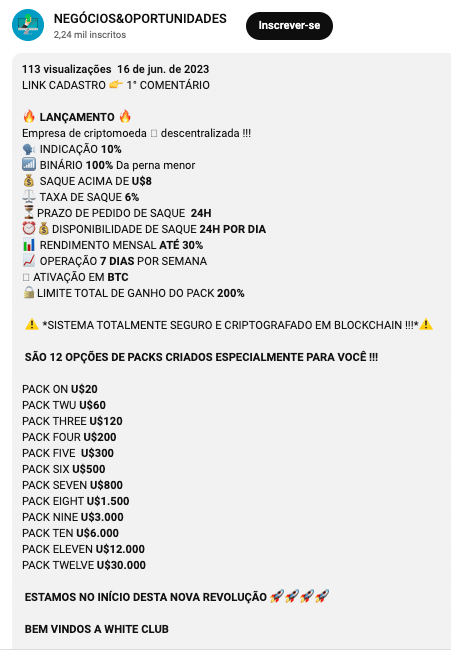 Unick Forex está de volta com novo nome, protendo lucro de 30% por mês e binário de 100%