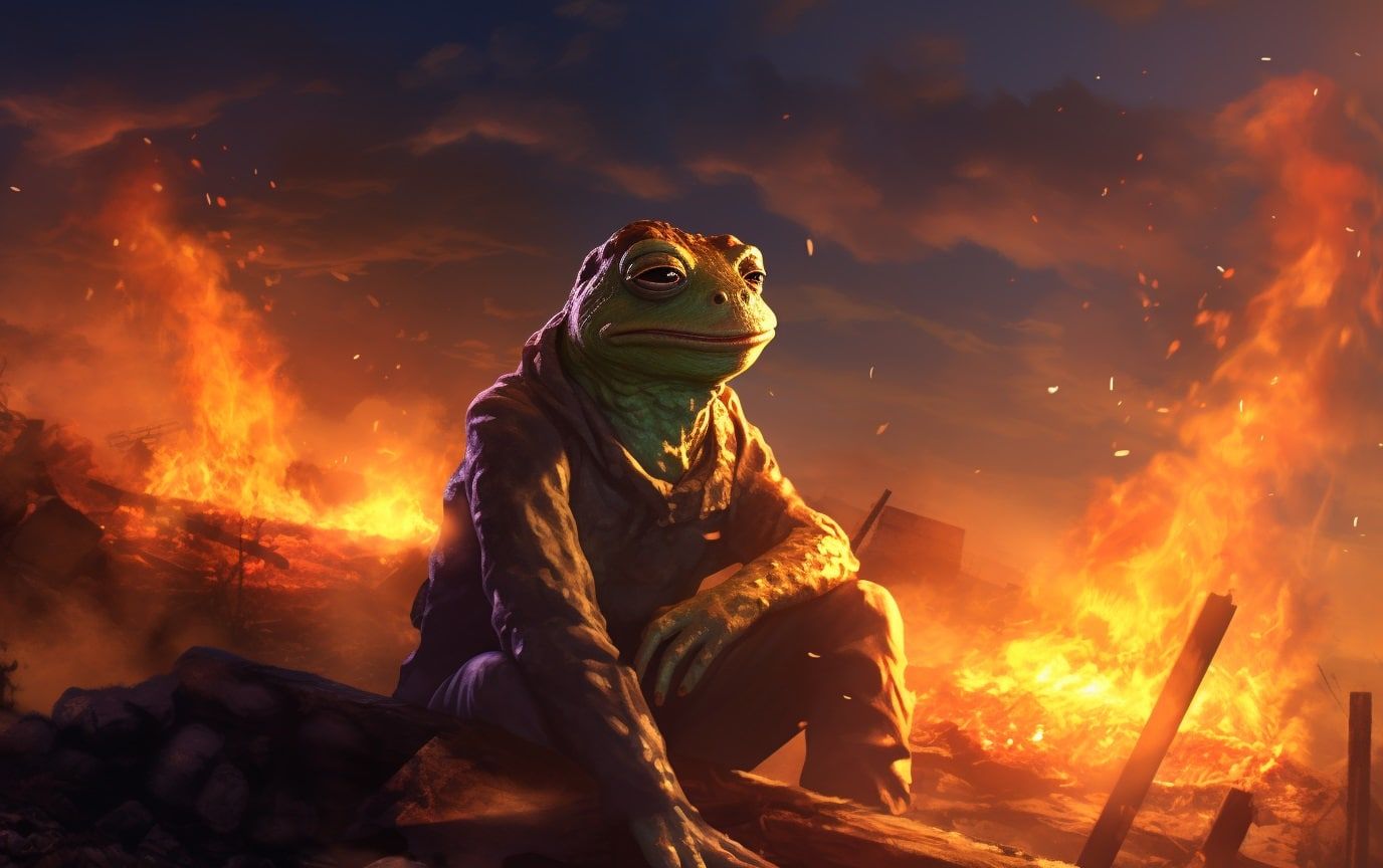 PEPE queima 7 trilhões de tokens e memecoin valoriza 30%
