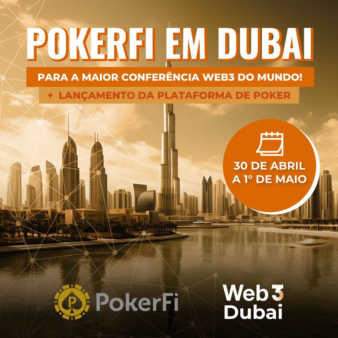 Pokerfi anuncia festa de lançamento da plataforma de Poker no evento Web3Global em Dubai