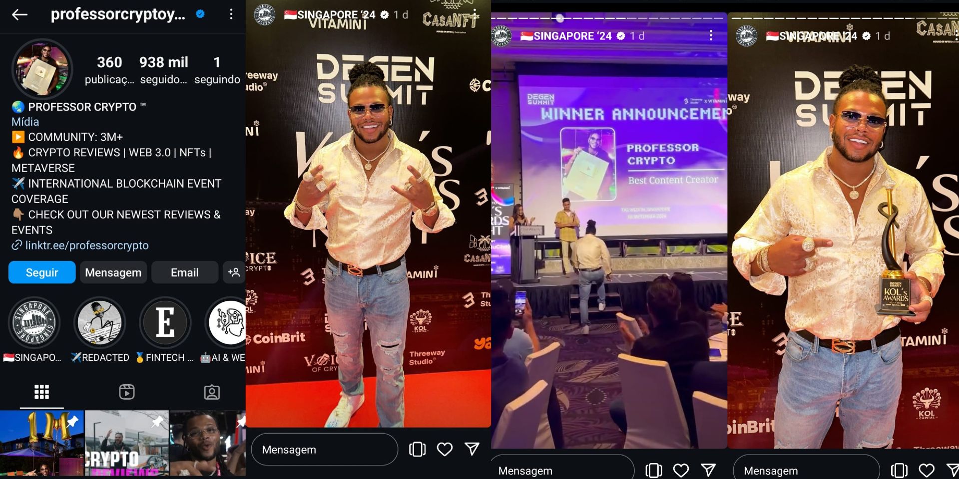 Influencer de criptomoedas ganha prêmio, mas é desmascarado e desaparece