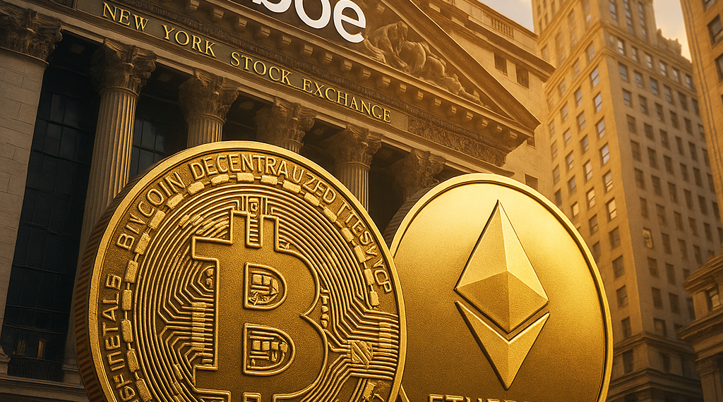 Cboe anuncia planos para futuros de Bitcoin e Ethereum com vencimento de 10 anos nos EUA