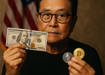 Robert Kiyosaki alerta para o fim do dólar e recomenda Bitcoin e Ethereum como proteção financeira