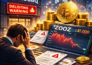 ZOOZ entra no radar de deslistagem na Nasdaq após ação cair abaixo de US$ 1, apesar de tesouraria em Bitcoin