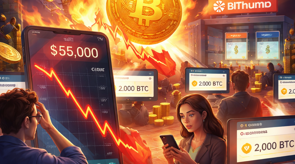 Preço do bitcoin caiu para US$ 55 mil em corretora que enviou dois mil BTCs para cada cliente