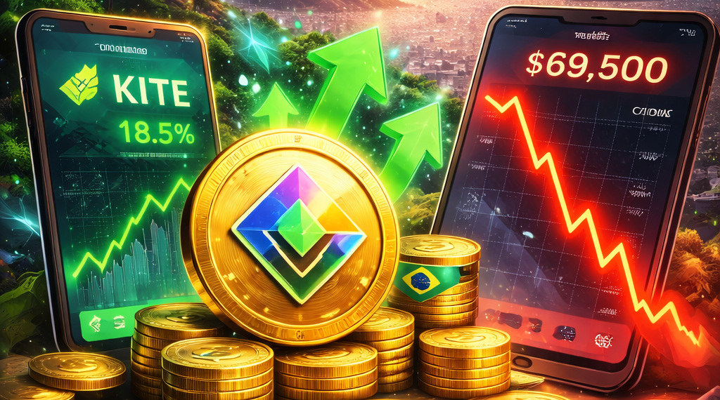 KITE lidera no Brasil em início de semana de queda do Bitcoin