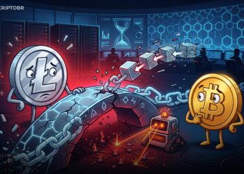 Ilustração sobre reorganização de 13 blocos na Litecoin após falha no MWEB