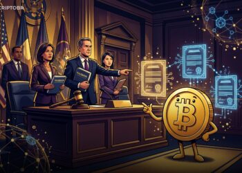 Ilustração editorial sobre SEC e CFTC criando regras para cripto nos EUA