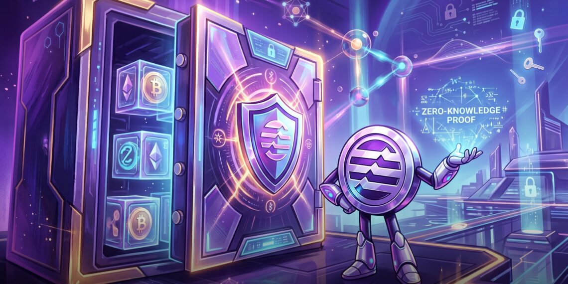 Ilustração sobre Aptos, privacidade on-chain e provas de conhecimento zero