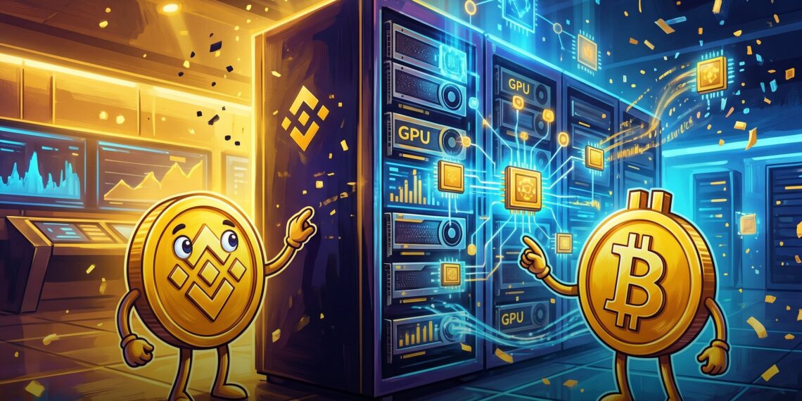 Ilustração editorial sobre airdrop USD.AI CHIP para holders de BNB