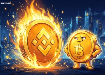 Banner sobre queima trimestral de BNB pela BNB Chain