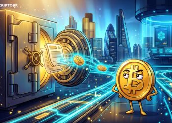 Ilustração sobre tokenização de fundos da L&G na rede Calastone