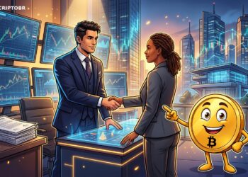Executivos fecham acordo enquanto mascote do Bitcoin aparece em hub de derivativos cripto nos EUA