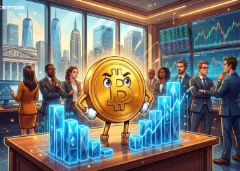 Bitcoin e Ethereum em mesa de negociação institucional