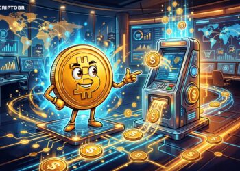 Ilustração editorial de Bitcoin e trilhos de pagamento com stablecoins da Stripe