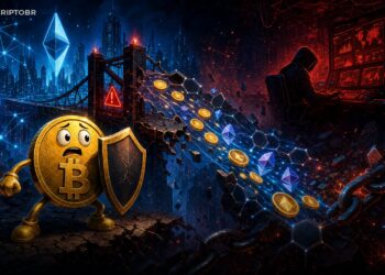 Ilustração de bridge cross-chain em alerta após ataque à Verus-Ethereum
