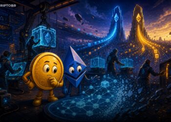 Ilustração editorial sobre a Syndicate Labs encerrando operações no mercado de rollups Ethereum