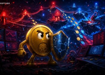 Ilustração editorial sobre hacks em DeFi, bridges cross-chain e segurança cripto