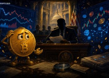 Ilustração sobre investigação do Congresso dos EUA envolvendo Polymarket e Kalshi
