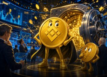 Ilustração editorial sobre ETF spot de BNB da VanEck listado nos EUA