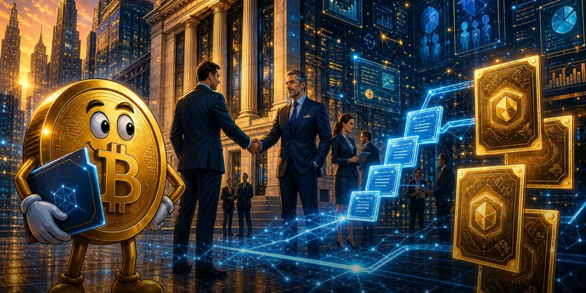 Ilustração sobre Bullish, Equiniti e tokenização de valores mobiliários