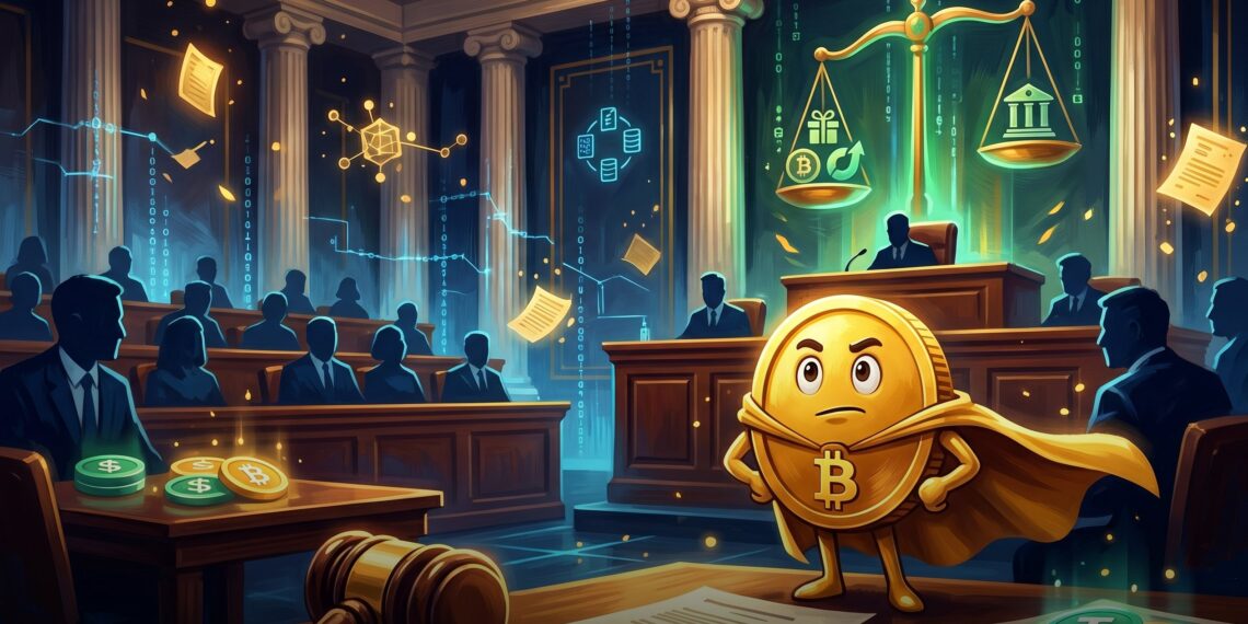 Ilustração sobre acordo do Senado dos EUA para rendimento em stablecoins e Bitcoin