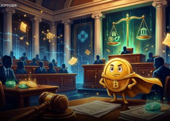 Ilustração sobre acordo do Senado dos EUA para rendimento em stablecoins e Bitcoin