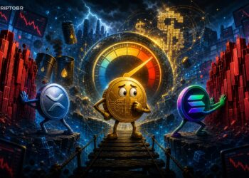 Bitcoin cauteloso diante de inflação, com XRP e Solana em zonas de resistência