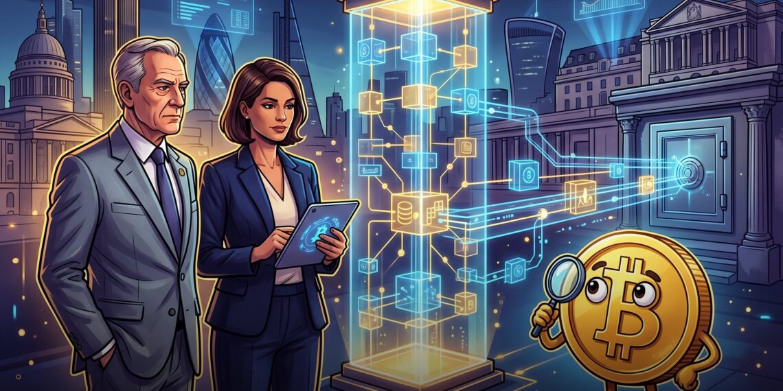 Ilustração sobre regulação da FCA para fundos tokenizados no Reino Unido