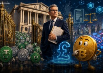 Ilustração sobre Banco da Inglaterra e regras para stablecoins
