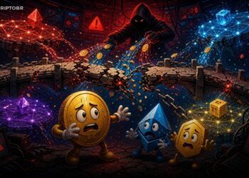 Ilustração sobre pausa da THORChain após suspeita de exploit cross-chain