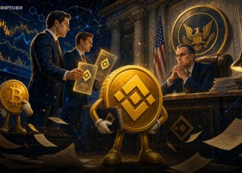 Ilustração editorial sobre ETFs spot de BNB de Grayscale e VanEck nos EUA