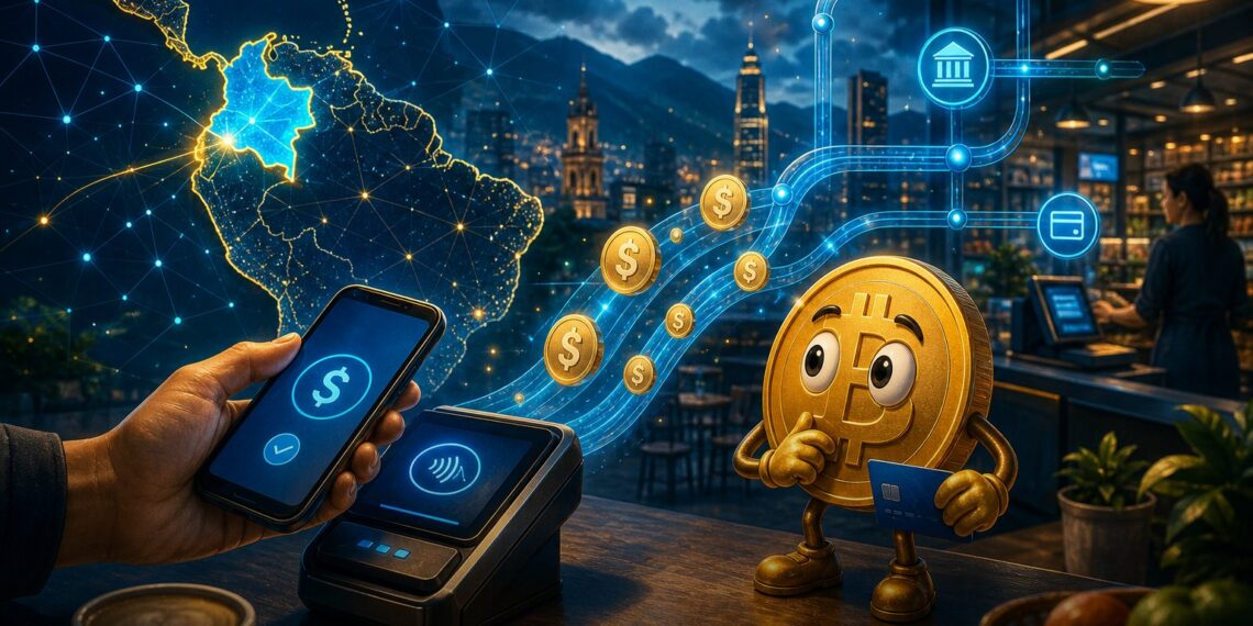 Banner editorial CriptoBR cobrindo Oobit lançamento na América Latina com integração Visa/Mastercard
