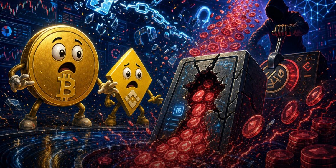Ilustração de segurança DeFi na BNB Chain após mint suspeito do token TSR