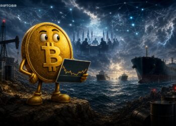 Bitcoin perto de US$ 64 mil enquanto tensão no Estreito de Hormuz pressiona mercados