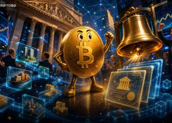 Banner editorial sobre Securitize, tokenização de ativos reais e listagem na NYSE