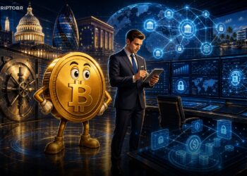 Ilustração editorial sobre IRACE Digital integrando bancos, stablecoins e cripto