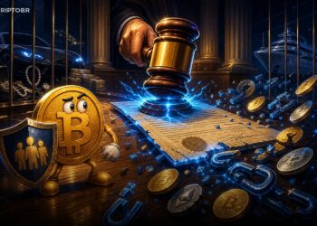 Ilustração editorial sobre sentença de Guo Wengui em caso de fraude cripto