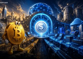 Ilustração editorial sobre Open USD, stablecoins e pagamentos institucionais