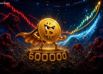 Ilustração editorial do Bitcoin defendendo suporte de US$ 60 mil em meio a pressão vendedora