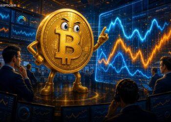 Ilustração editorial sobre futuros de volatilidade do Bitcoin na CME
