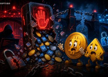 Ilustração editorial de ataque hacker ao Humanity Protocol com tokens H e BNB Chain
