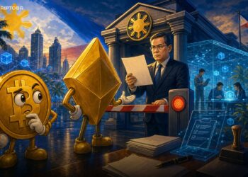 Ilustração editorial sobre Binance, licença VASP e regulação nas Filipinas