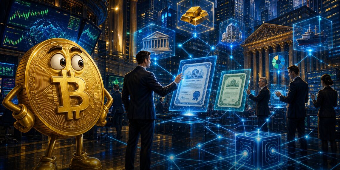 Ilustração sobre Digital Asset, Canton Network e tokenização institucional em Wall Street