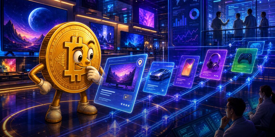 Ilustração editorial sobre LG testando publicidade em blockchain com tecnologia Arbitrum
