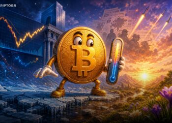 Ilustração editorial do Bitcoin saindo do inverno cripto após análise do Standard Chartered