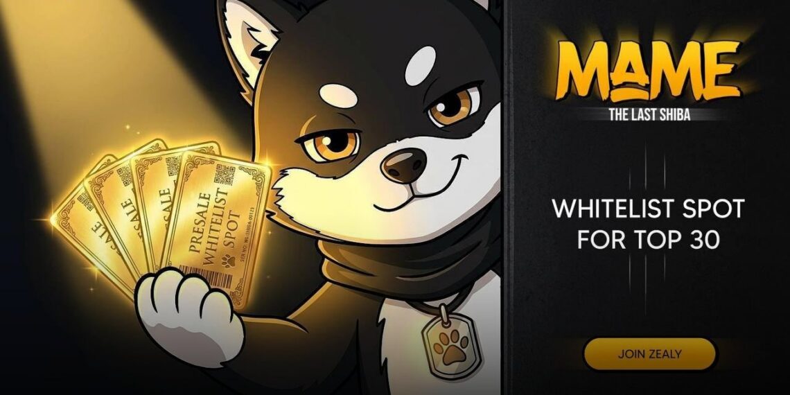 MAME Inu The Last Shiba em campanha de whitelist na Zealy