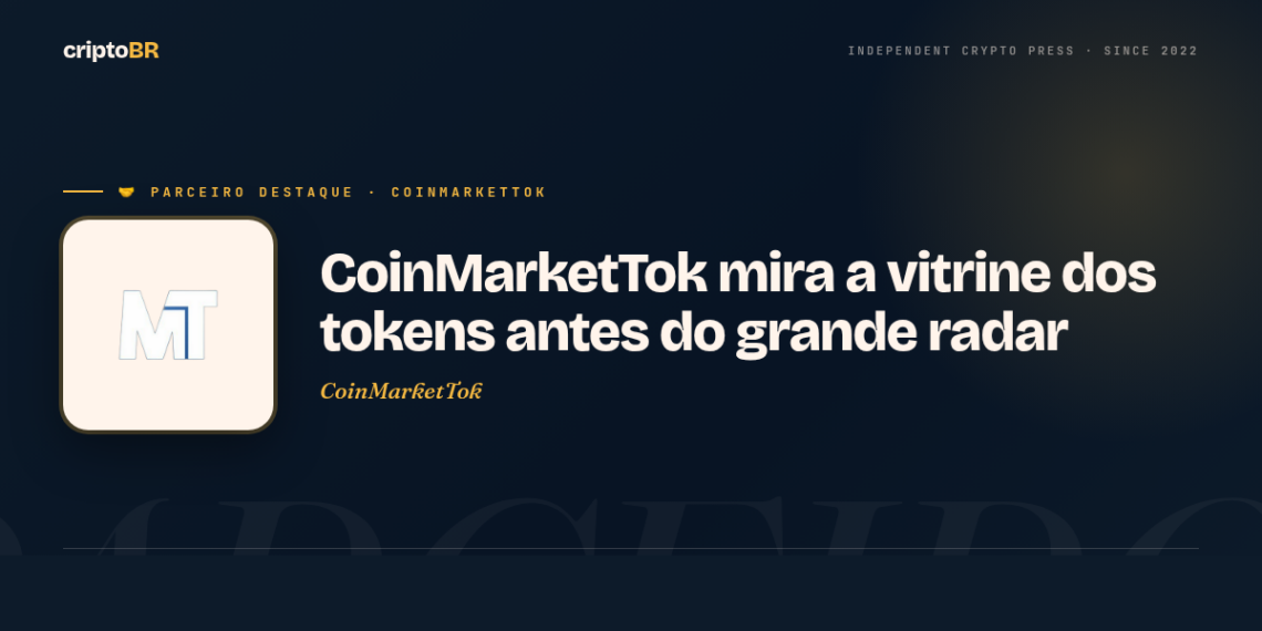 CoinMarketTok — CoinMarketTok mira a vitrine dos tokens antes do grande radar