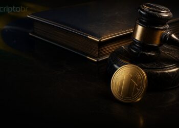 Documento regulatório e token dourado representando a tokenização de valores mobiliários no Brasil