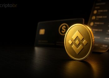 Token BNB em capa editorial sobre liderança da BNB Chain em stablecoins