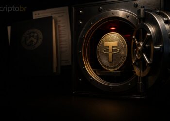 USDT em cofre de compliance representando bloqueio de carteiras ligadas ao Irã